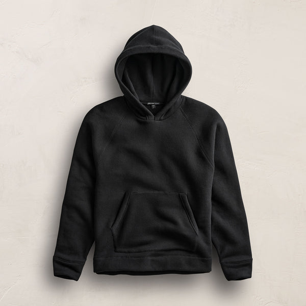 James Perse Cozy Hooded Sweatshirt Black