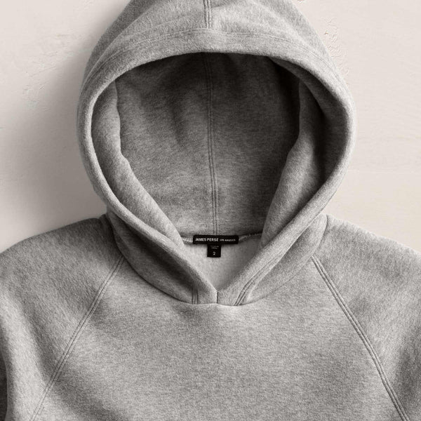 James Perse Cozy Hooded Sweatshirt Heather Grey