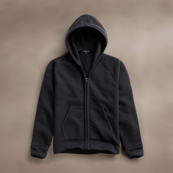 james perse Cozy Zip Up Hoodie Black