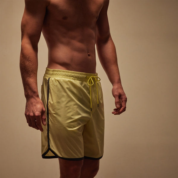 james perse Curved Hem Boardshort Neon/Carbon