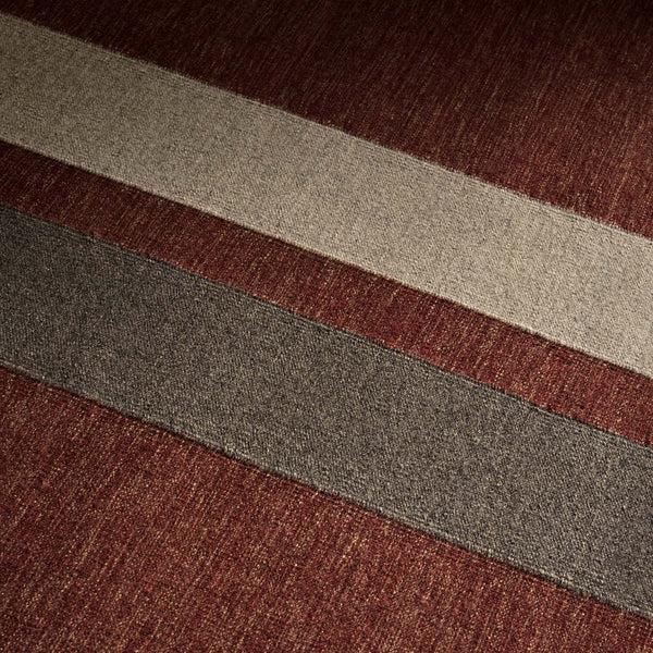 James Perse Double Stripe Runner Wine/Flint/Oyster