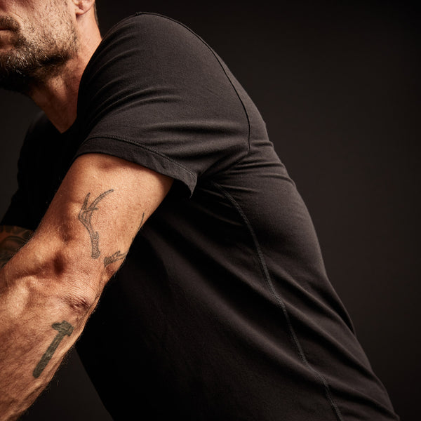 James Perse Elevated Lotus Jersey Lounge Tee Black