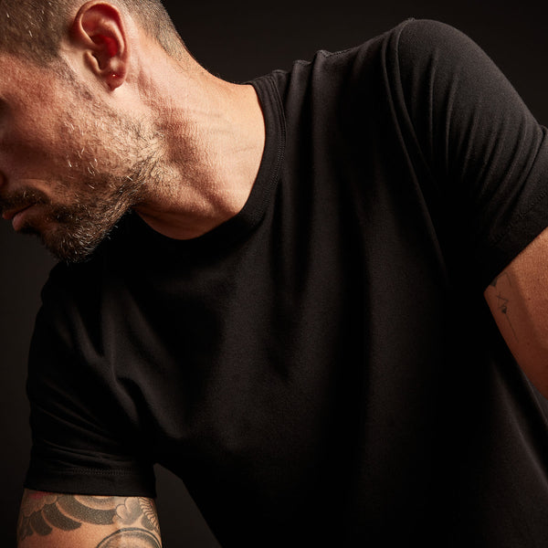 James Perse Elevated Lotus Jersey Lounge Tee Black