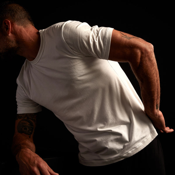 james perse Elevated Lotus Jersey Lounge Tee White