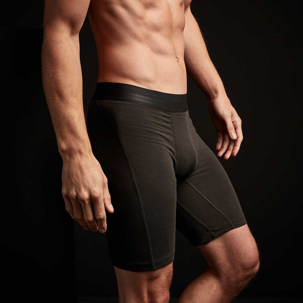 james perse Elevated Lotus Sport Boxer Long Carbon