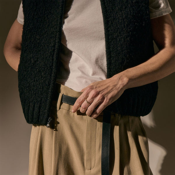 James Perse Full Zip Sweater Vest Black