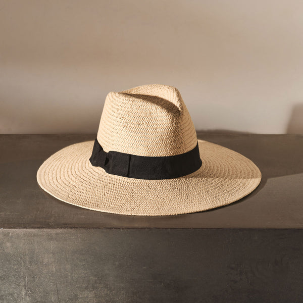 James Perse Harbor Straw Hat Natural/Black