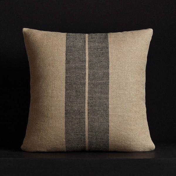 james perse Heavy Double Stripe Pillow Beige/Black