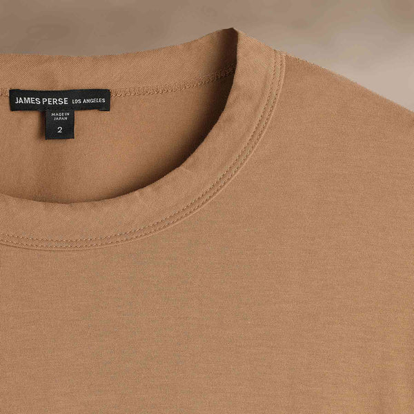James Perse Heavy Luxe Jersey Crew Camel