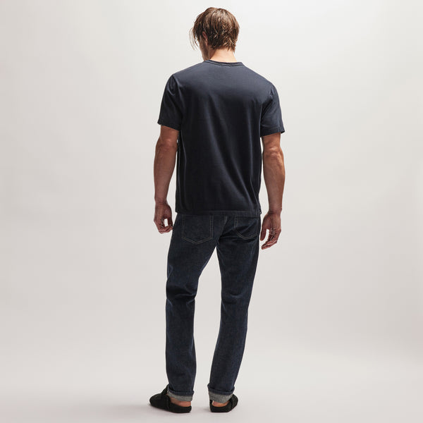 James Perse Heavy Luxe Jersey Crew French Navy