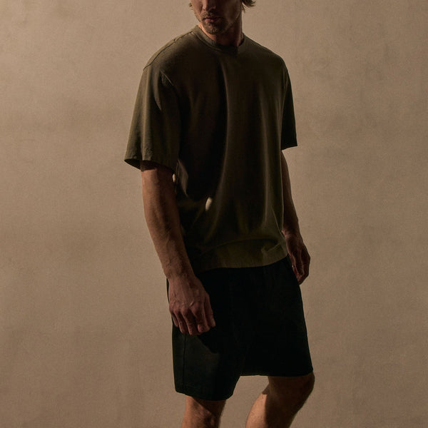 james perse Heavy Luxe Jersey Oversized Crew Birch