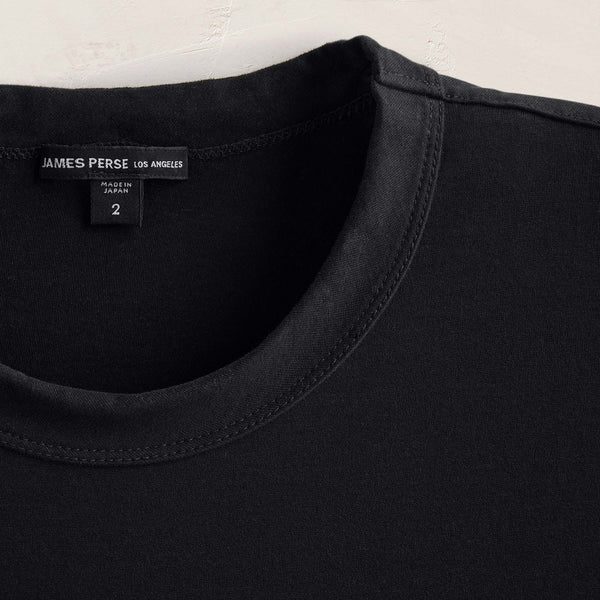 James Perse Heavy Luxe Jersey Oversized Crew Black