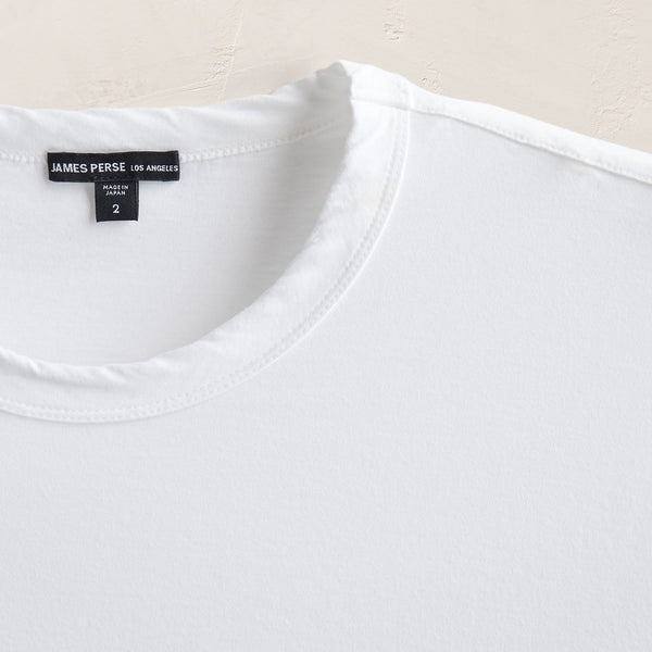 James Perse Heavy Luxe Jersey Oversized Crew White