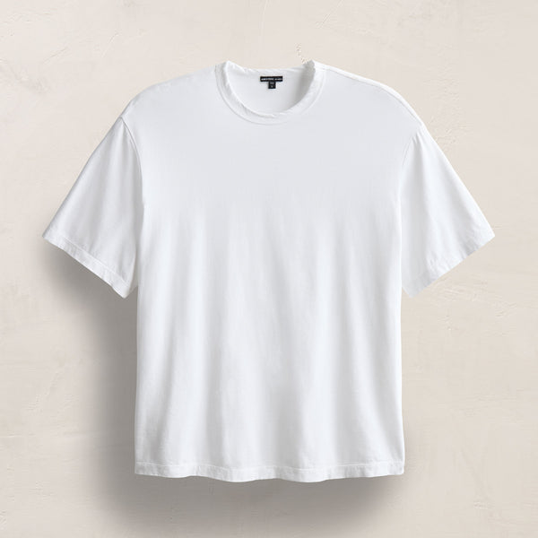 james perse Heavy Luxe Jersey Oversized Crew White