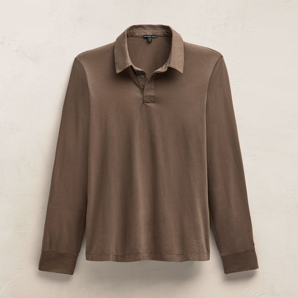 James Perse Heavy Luxe Rugby Polo Caribou