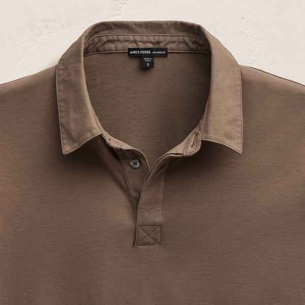 James Perse Heavy Luxe Rugby Polo Caribou