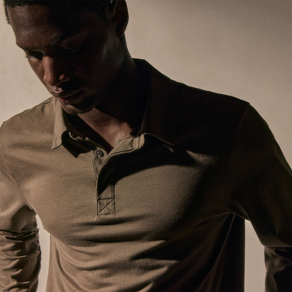 James Perse Heavy Luxe Rugby Polo Caribou