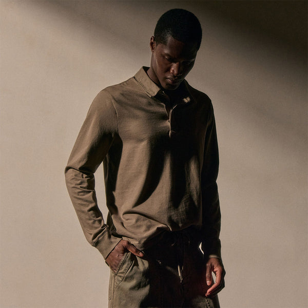 james perse Heavy Luxe Rugby Polo Caribou