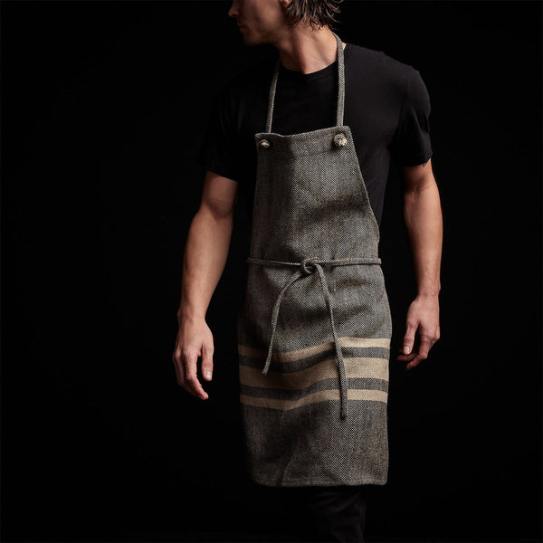 james perse Heavy Triple Stripe Apron Black/Beige