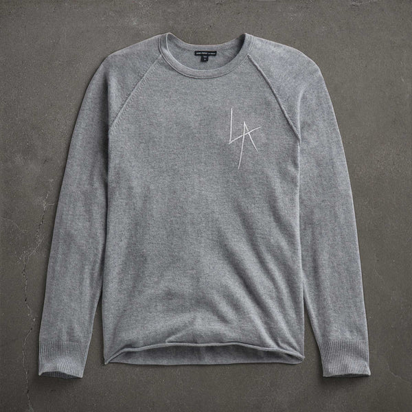 james perse JP x LA Cashmere Raglan Heather Grey