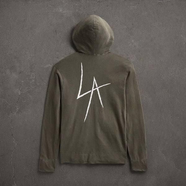 James Perse JP X LA Zip Up Hoodie Platoon Pigment
