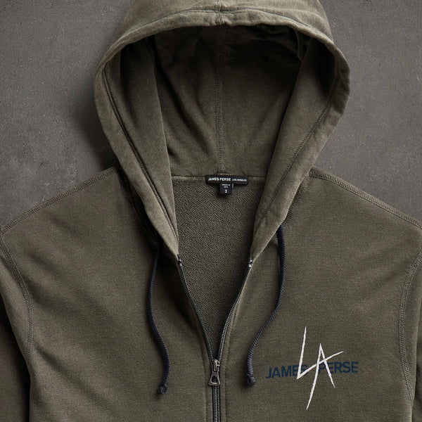 James Perse JP X LA Zip Up Hoodie Platoon Pigment