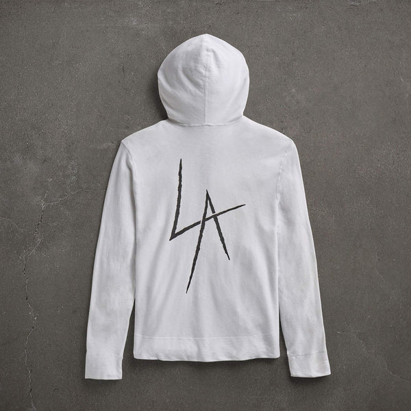 James Perse JP X LA Zip Up Hoodie White