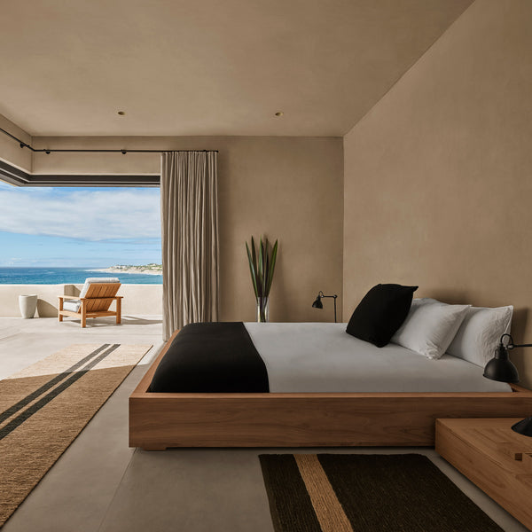 James Perse Jute Entry Mat Charcoal/Natural Stripe