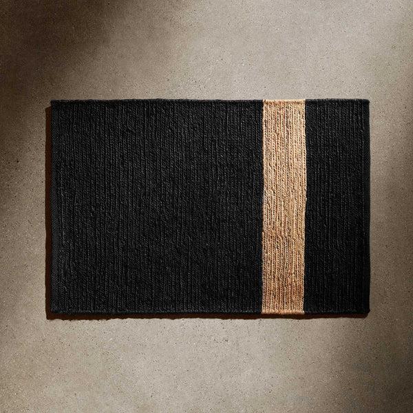James Perse Jute Entry Mat Charcoal/Natural Stripe