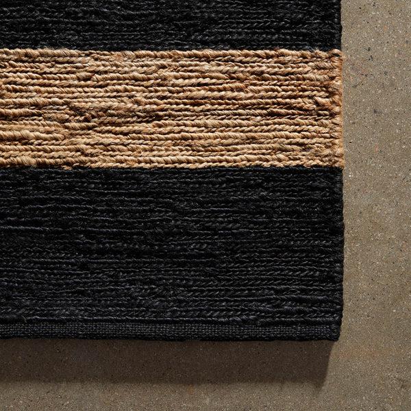 James Perse Jute Entry Mat Charcoal/Natural Stripe