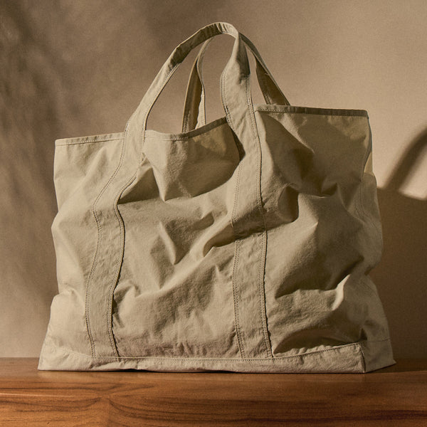 james perse Large Matte Nylon Tote New Sand