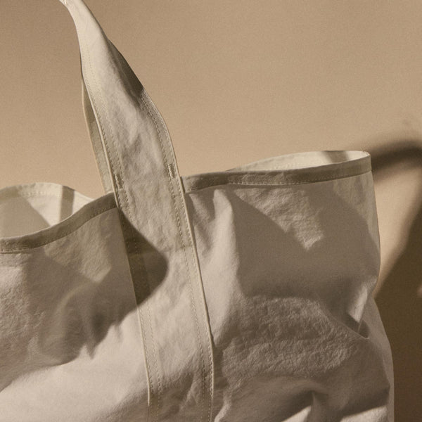 James Perse Large Matte Nylon Tote White