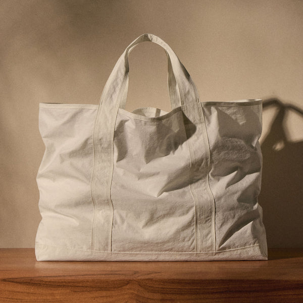 James Perse Large Matte Nylon Tote White