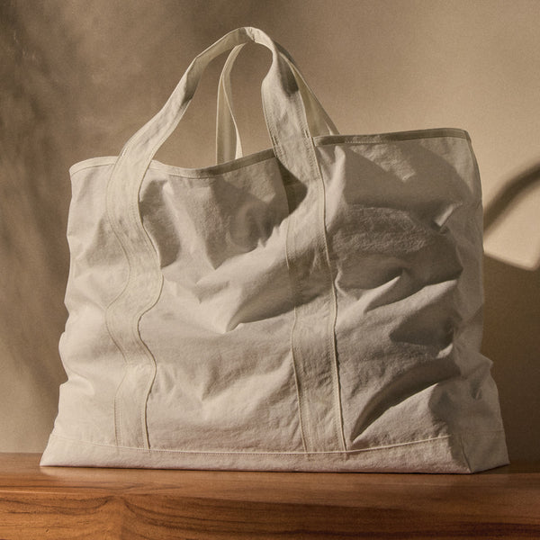 james perse Large Matte Nylon Tote White