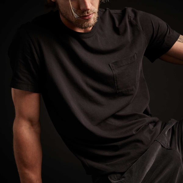 James Perse Lightweight Jersey Pocket Tee Black