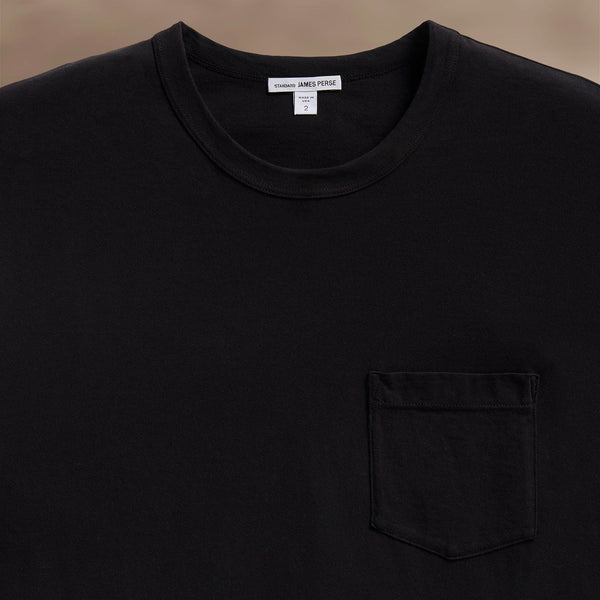 James Perse Lightweight Jersey Pocket Tee Black