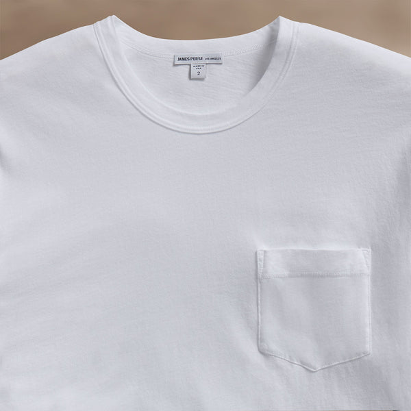 James Perse Lightweight Jersey Pocket Tee White
