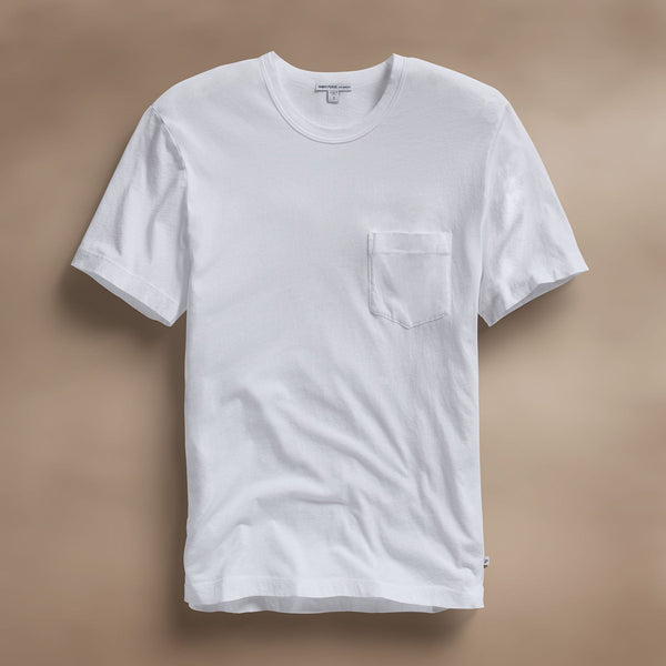 james perse Lightweight Jersey Pocket Tee White