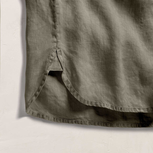 James Perse Lightweight Linen Shirt Birch Pigment