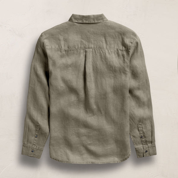 James Perse Lightweight Linen Shirt Birch Pigment