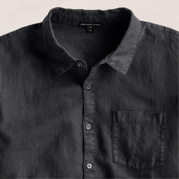 James Perse Lightweight Linen Shirt Magma Pigment