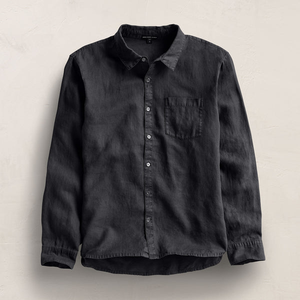 james perse Lightweight Linen Shirt Magma Pigment