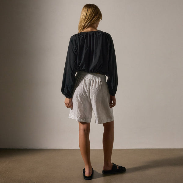 James Perse Lightweight Matte Sateen Blouse Black