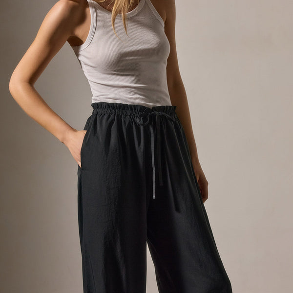 James Perse Lightweight Matte Sateen Trouser Black