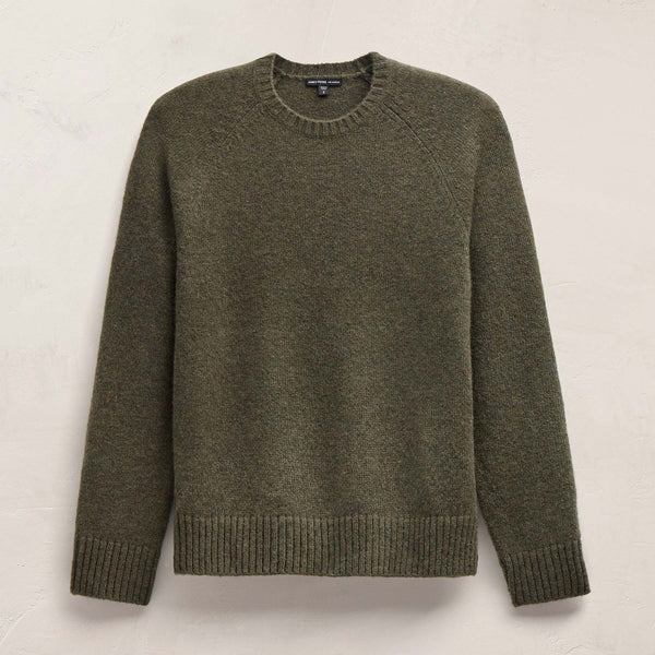 James Perse Lightweight Textured Cashmere Crew Fir