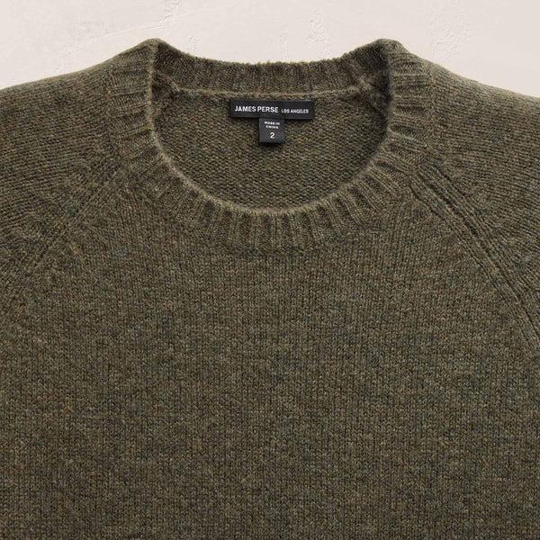 James Perse Lightweight Textured Cashmere Crew Fir