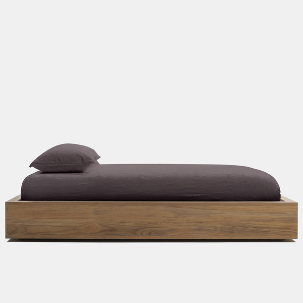 james perse Linen Fitted Sheet Raccoon Grey