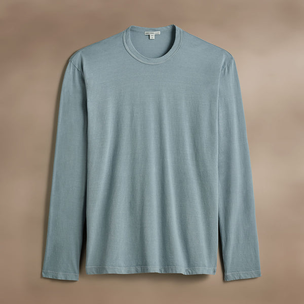 james perse Long Sleeve Crew Neck Azure Pigment