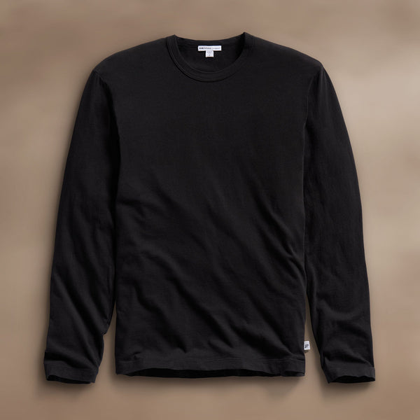 james perse Long Sleeve Crew Neck Black