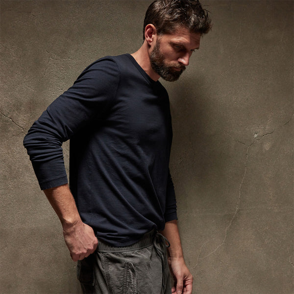 james perse Long Sleeve Crew Neck Deep